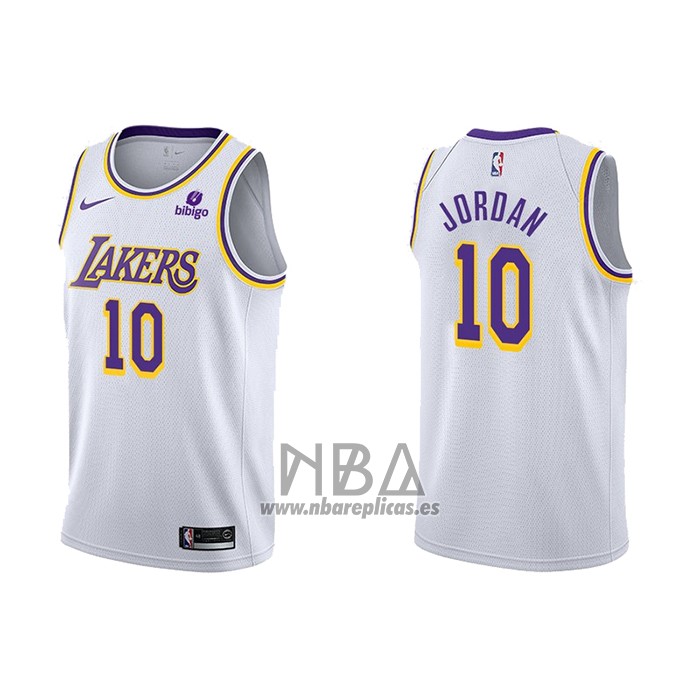 Camiseta Los Angeles Lakers DeAndre Jordan NO 10 Association 2021-22 Blanco
